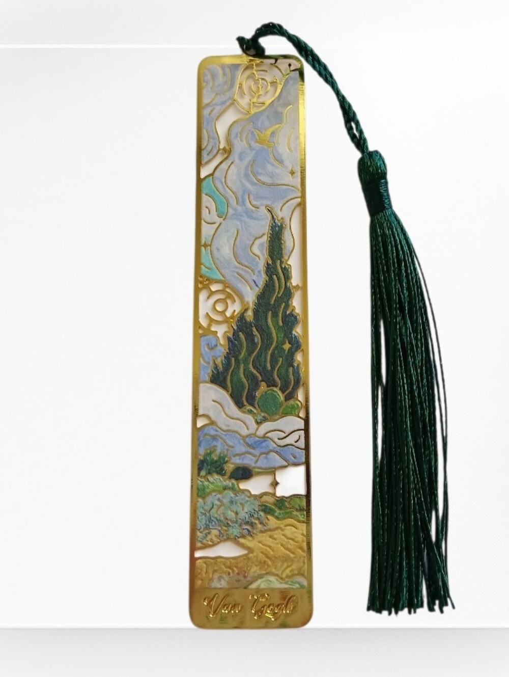Bookmark Van Gogh Wheat Field & Cypresses